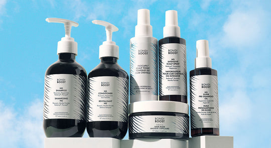 Bondi Boost haircare product banner