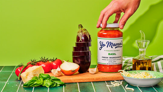 Yo Mama's Foods Banner